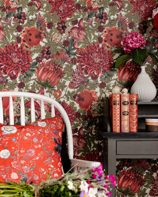 THE FLOWERING Floral Wallpaper