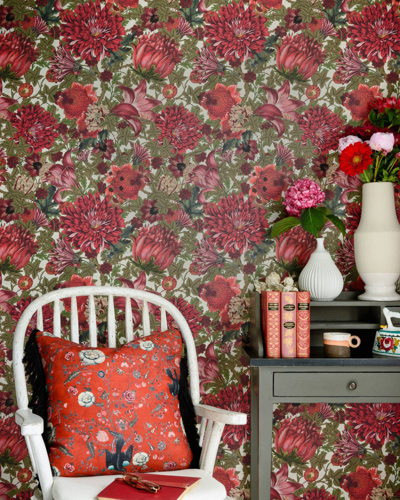 THE FLOWERING Floral Wallpaper