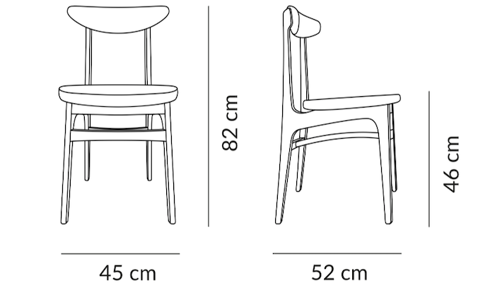 200-190 Mix Dining Chair - Mid Century Design