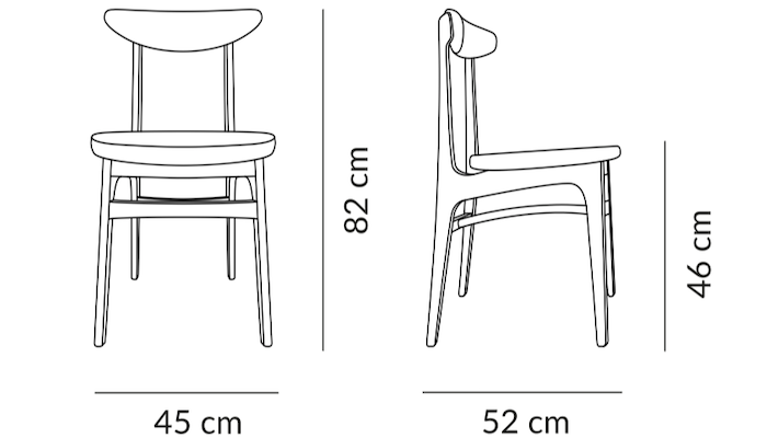 200-190 Dining Mix Chair - Mid Century Design