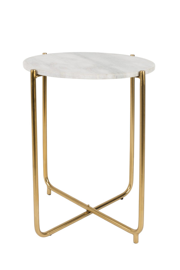 Marble + Brass Side Table