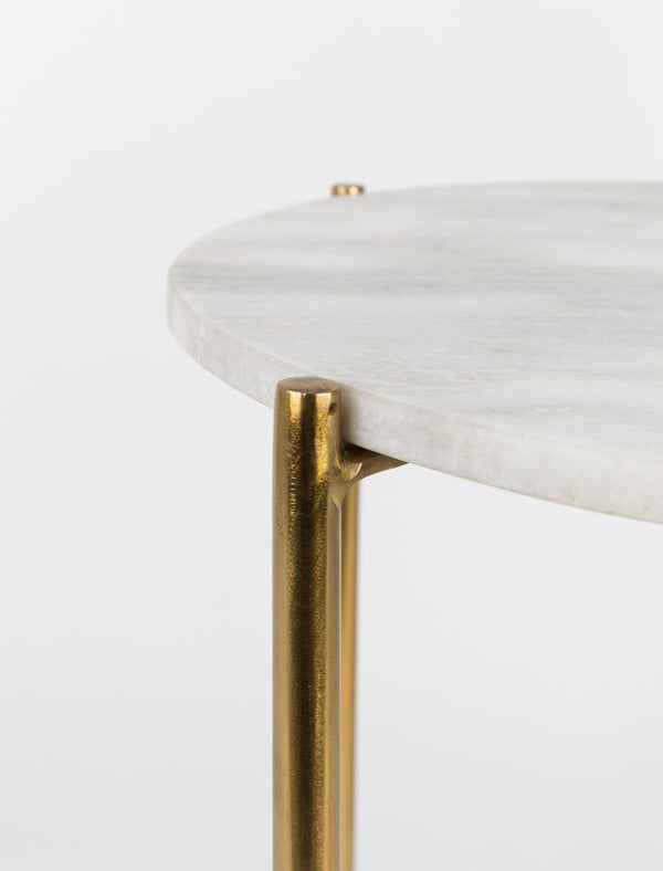 Marble + Brass Side Table