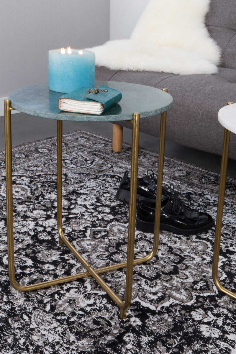 Marble + Brass Side Table