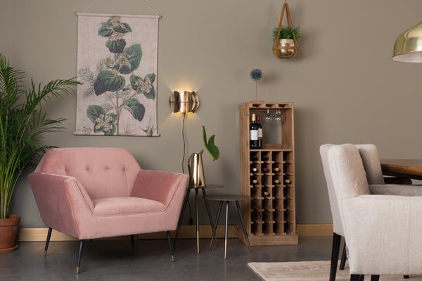 Kate Lounge Chair in Velvet