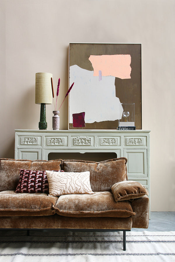 HKliving Large Muted Nude Multicolour Abstract Painting