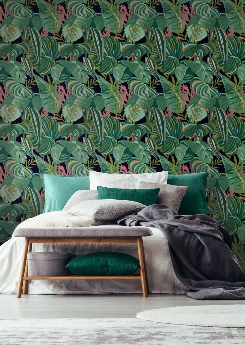 Tropical Foliage Wallpaper