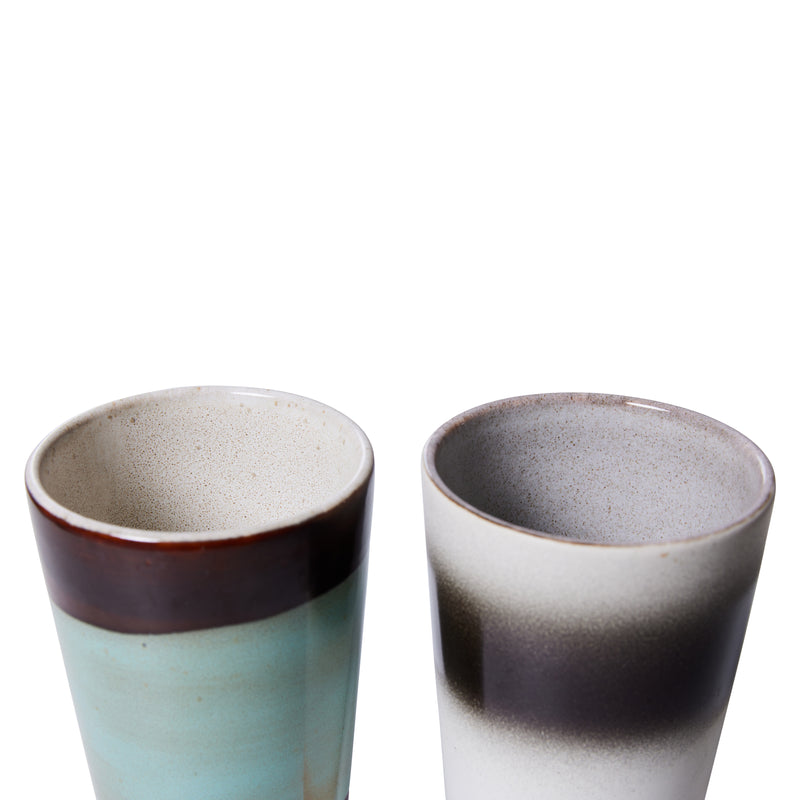 HKliving Boogie Latte Mug Set - 70's Ceramics