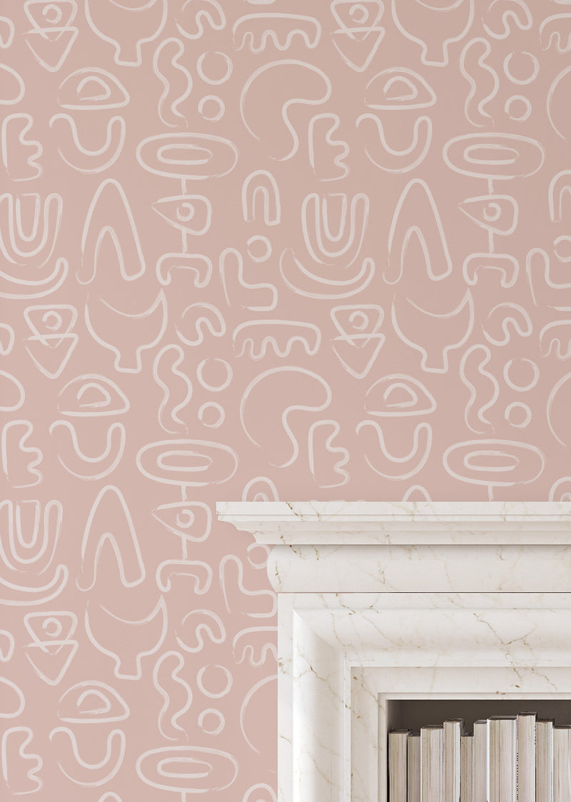 Aztec Wallpaper - APRIL AND THE BEAR x FOLK + NEST WALLPAPER COLLABORATION