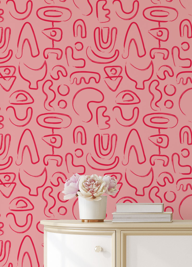 Aztec Wallpaper - APRIL AND THE BEAR x FOLK + NEST WALLPAPER COLLABORATION