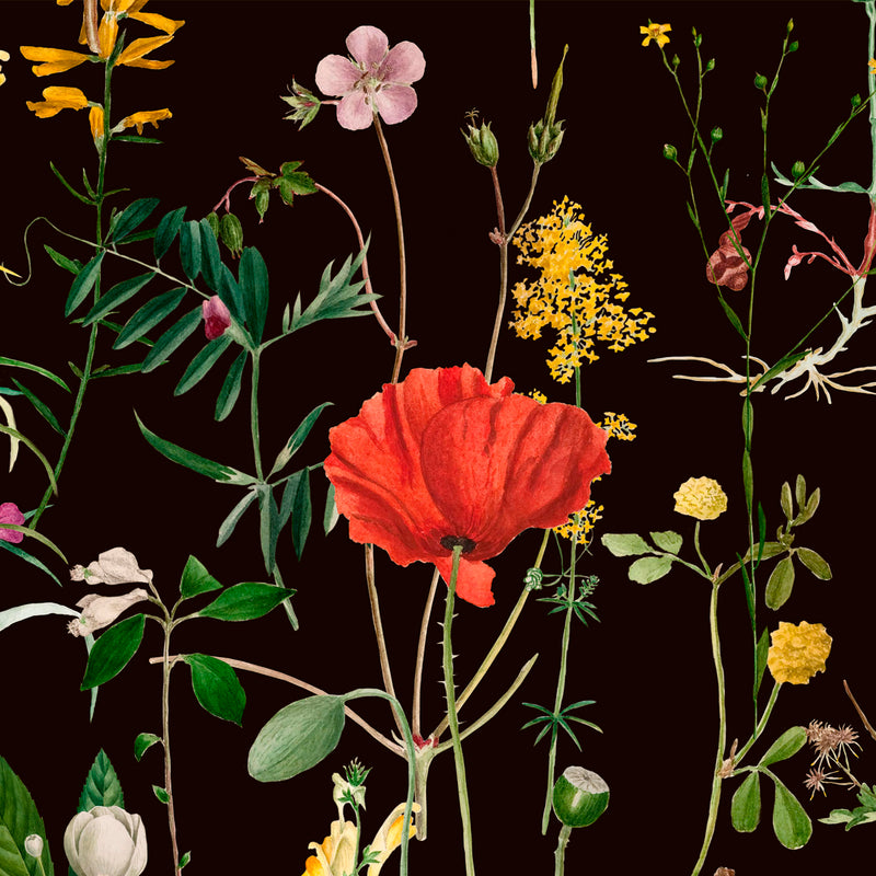 Aquafleur Flower Wallpaper