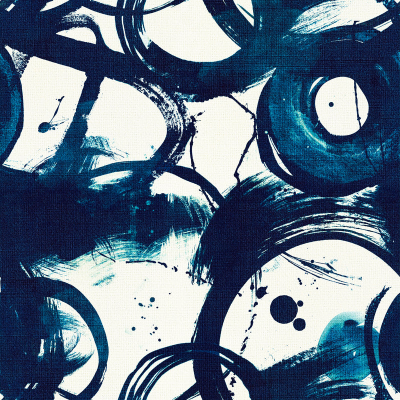 Blue Circle Denim Wallpaper