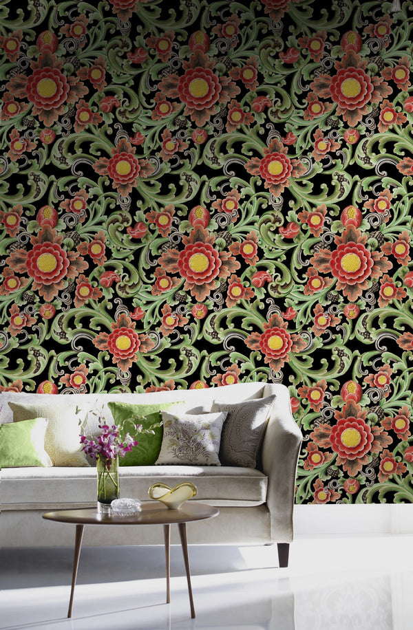 Floral Painting Wallpaper