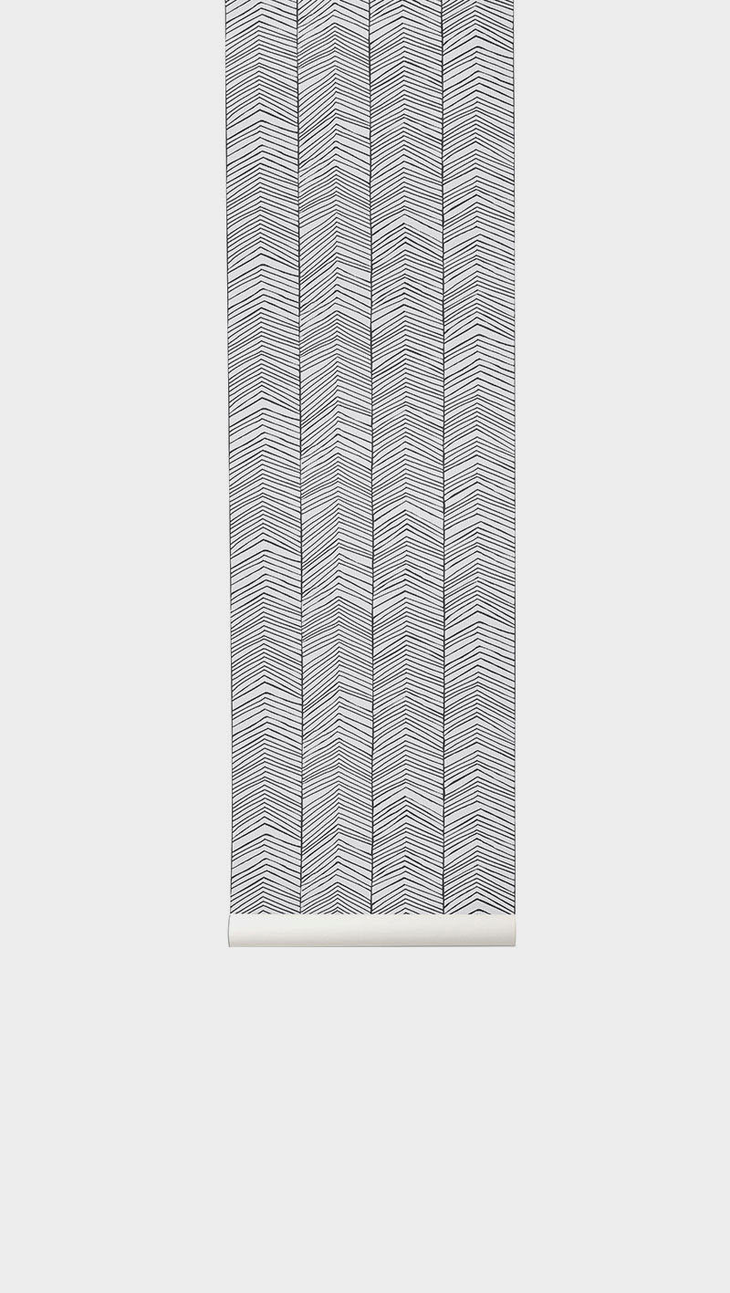 Herringbone Wallpaper - Ferm Living