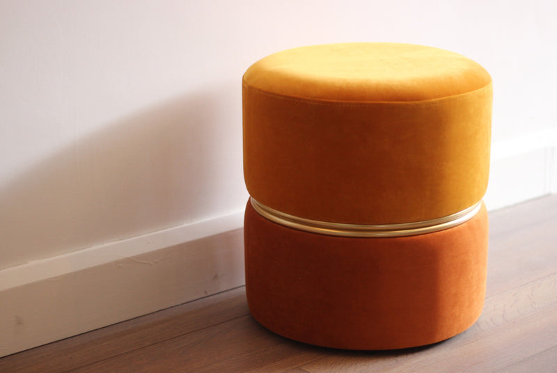 Bubbly Velvet Stool/ Pouf