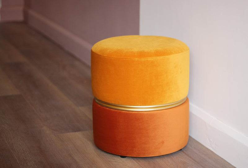 Bubbly Velvet Stool/ Pouf