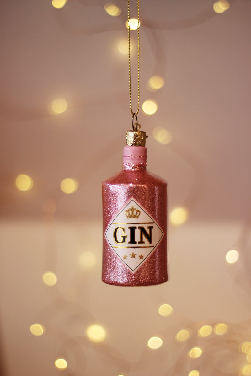 Pink Gin Christmas Decoration