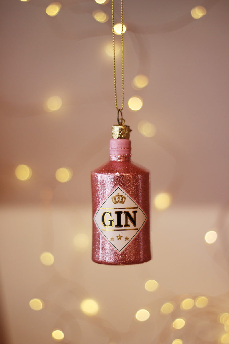 Pink Gin Christmas Decoration