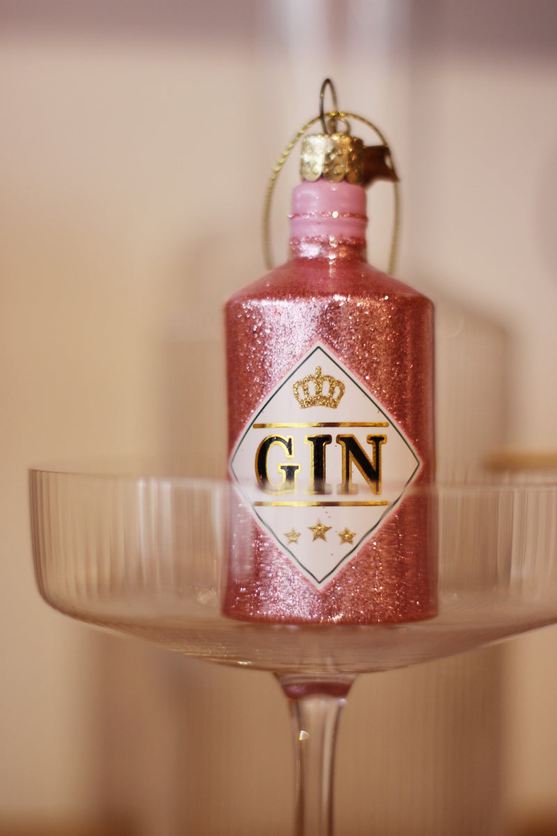 Pink Gin Christmas Decoration