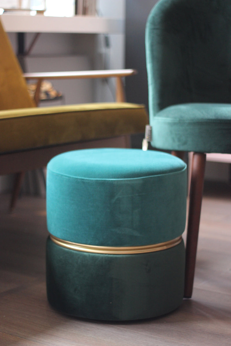 Bubbly Velvet Stool/ Pouf