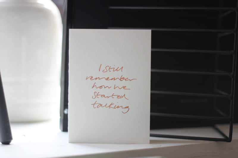 I Still Remember How We Started Talking Card