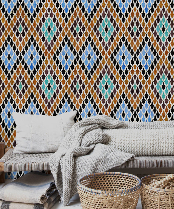 Medersa El-Attarine Colourful Tiles Wallpaper