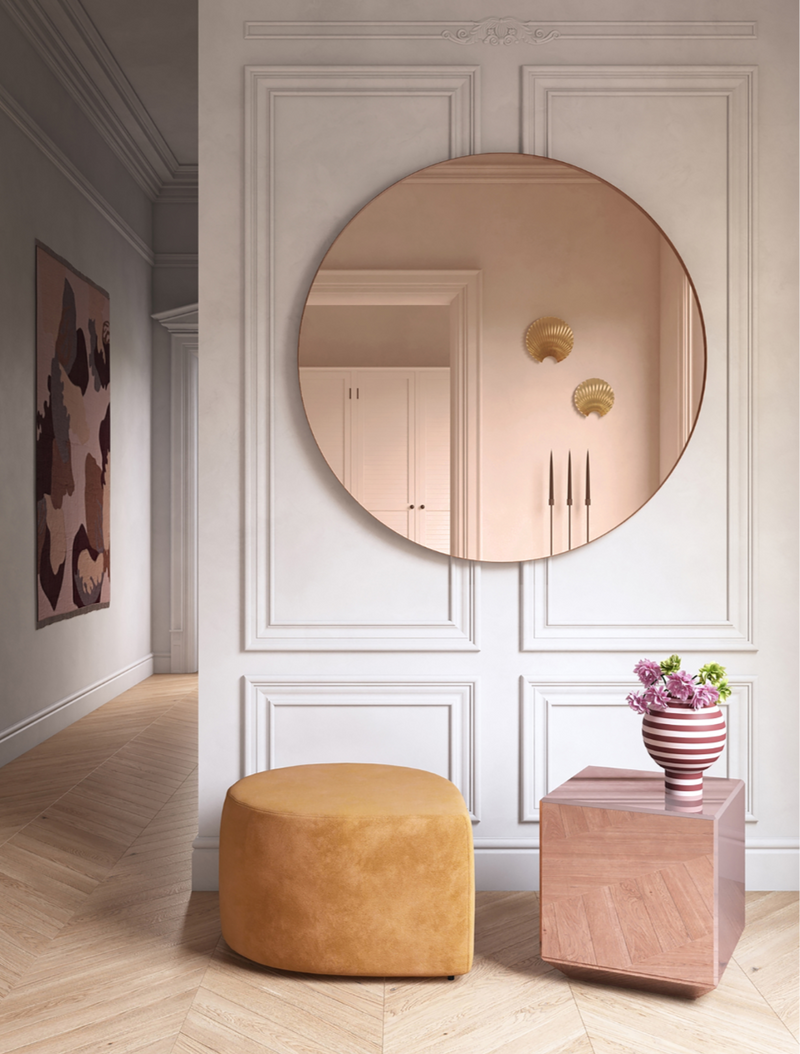 Rose Circum Mirror 110CM  - April & The Bear