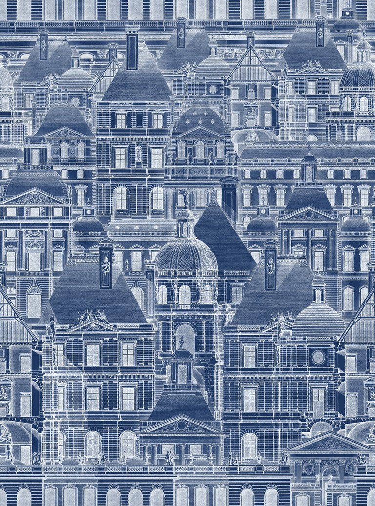 Louvre Blue Wallpaper