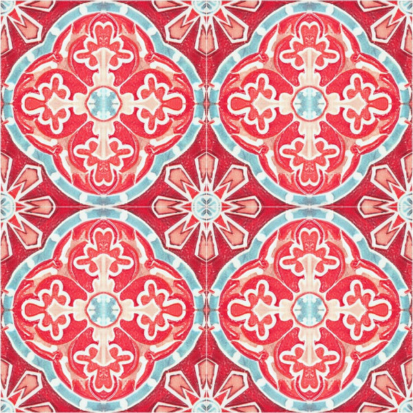 Rufous Tile Pattern Wallpaper