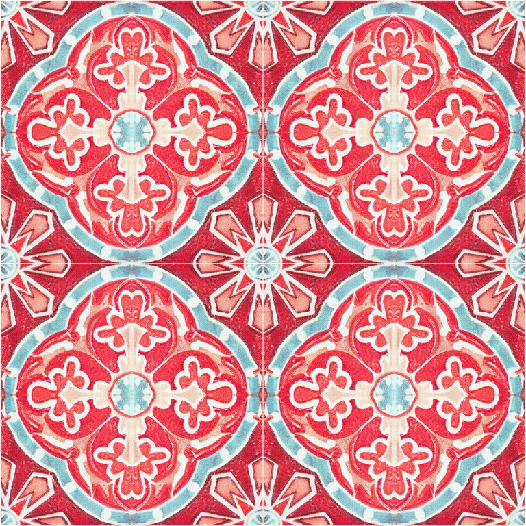 Rufous Tile Pattern Wallpaper