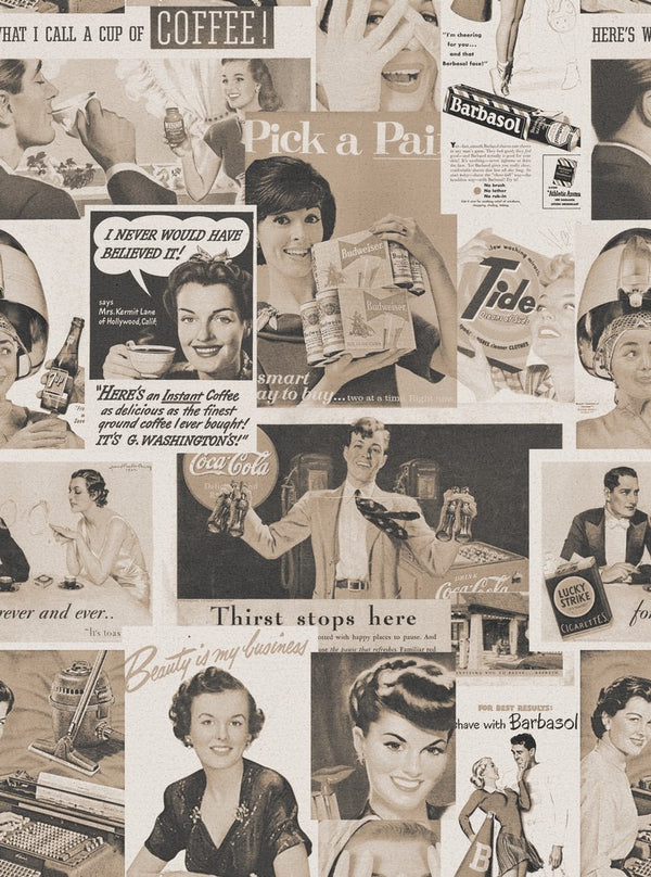 Retro Ads Wallpaper