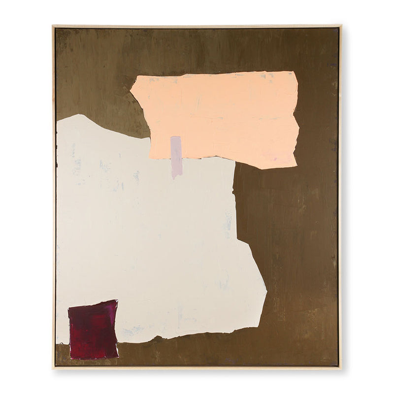 HKliving Large Muted Nude Multicolour Abstract Painting