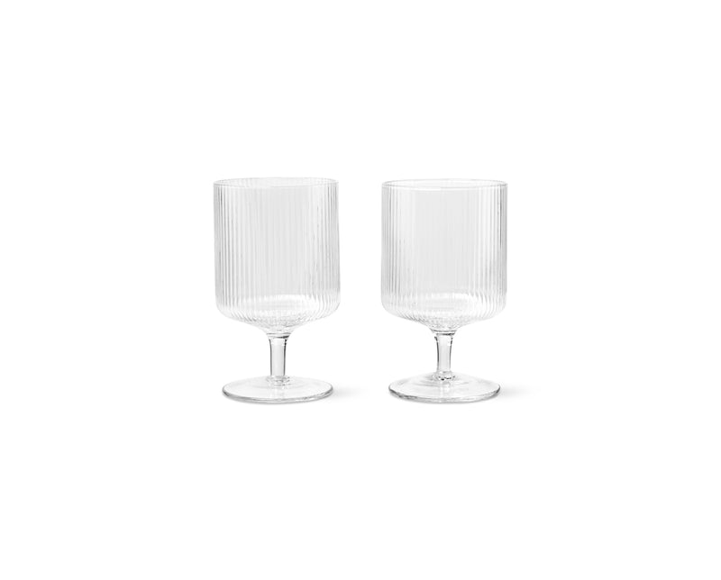 Ripple Clear Wine Glasses - Set of 2