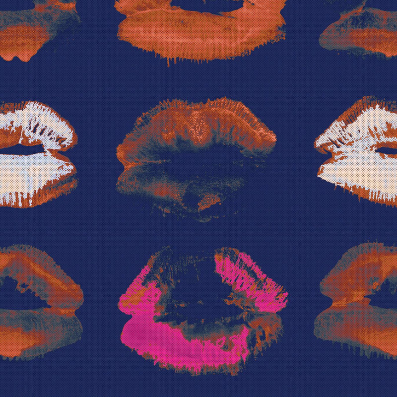 Neon Kiss Wallpaper